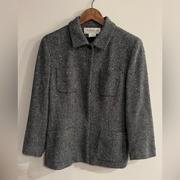 JONES NEW YORK Women’s Dark Gray Wool Blend Jacket Size 6 - Picture 1 of 4